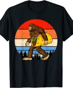 Bigfoot Holding A Taco Tshirt, Funny Taco Shirt, Taco Funny T-Shirt