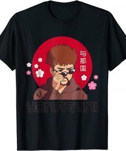 Classic Yonaguni Flower Anime BAD BNY Art Tee Bunny Lovers and Music T-Shirt