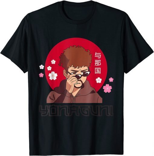 Classic Yonaguni Flower Anime BAD BNY Art Tee Bunny Lovers and Music T-Shirt