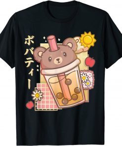 Boba Tea Bear Bubble Tea Kawaii Anime Bear Gift T-Shirt