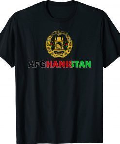 Afghanistan Flag Emblem National Symbol Afghan Flag Clothes T-Shirt