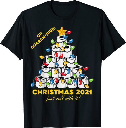 Christmas 2021 Toliet Paper Tree Funny Xmas T-Shirt