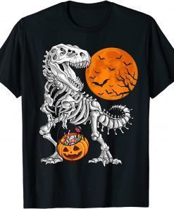 Halloween shirts for Boys Kids Dinosaur Skeleton T rex Scary 2021 T-Shirt