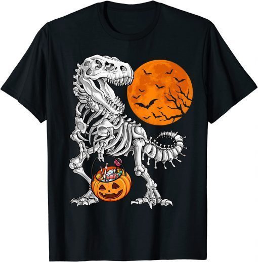 Halloween shirts for Boys Kids Dinosaur Skeleton T rex Scary 2021 T-Shirt