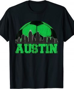 Austin Soccer Jersey Style Team Fan FC Texas Sports Verde T-Shirt