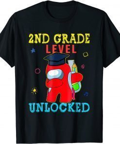 2ND Grade level unlocked Dabbing Amongs Us Back To School T-Shirt