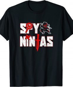 T-Shirt Cool Spy Gaming Ninjas Surrounded By Shurikens