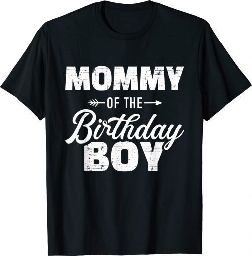 Mommy of the birthday boy son matching family for mom T-Shirt