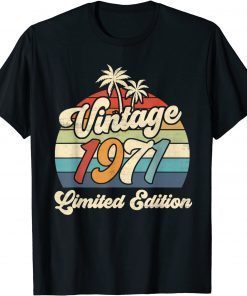 Funny Vintage 1971 50th Birthday Shirt Limited Edition 50 Year Old T-Shirt