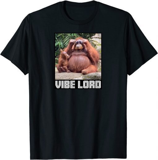 Classic Orangutan with Sunglasses Funny Vibe Meme T-Shirt