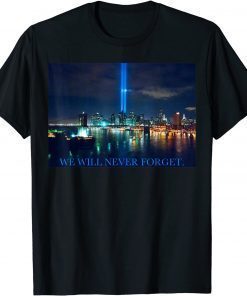 September 11 Lights Over Manhattan NYC T-Shirt