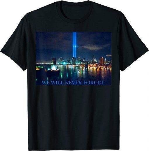 September 11 Lights Over Manhattan NYC T-Shirt