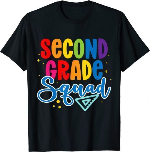 Funny Back To School 2nd Grade Second Grade Squad Teacher T-Shirt