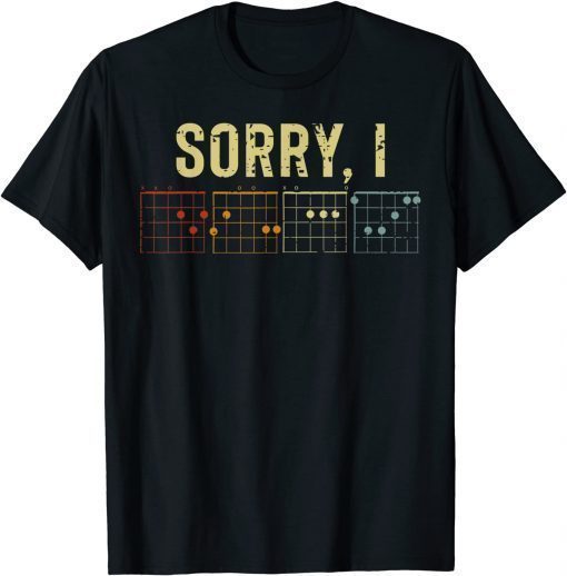 Sorry I-dgaf Hidden Message Guitar Chords for Lover Guitars Unisex T-Shirt