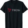 Tron TRX Logo White Vintage Distressed Crypto Trader Gift T-Shirt