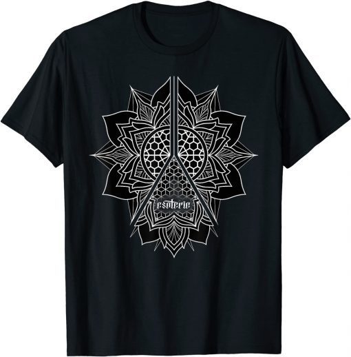 Sacred Geometry Honeycomb Lotus Mandala Geometric T-Shirt