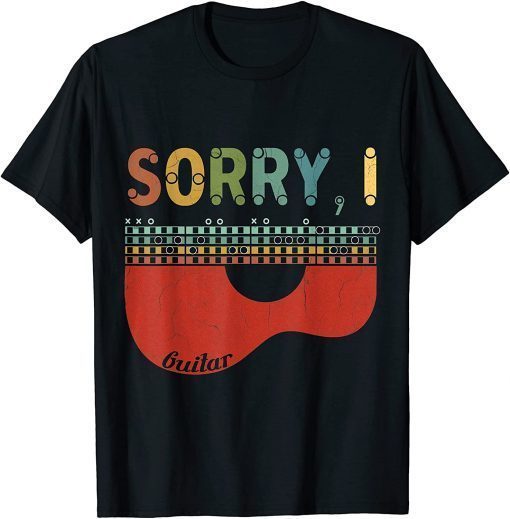 Sorry I-DGAF Sarcastic Hidden Message Guitar Chords Lovers Gift Tee Shirt