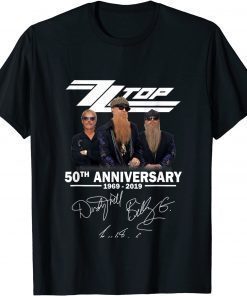 Funny ZZ Top 50th Anniversary Music T-Shirt
