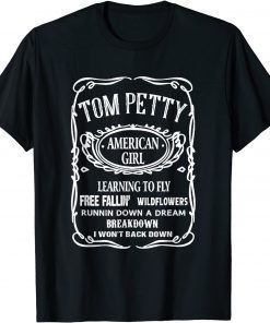 Black and White Tom Art Pettys Country Music Outfits Whiskey T-Shirt