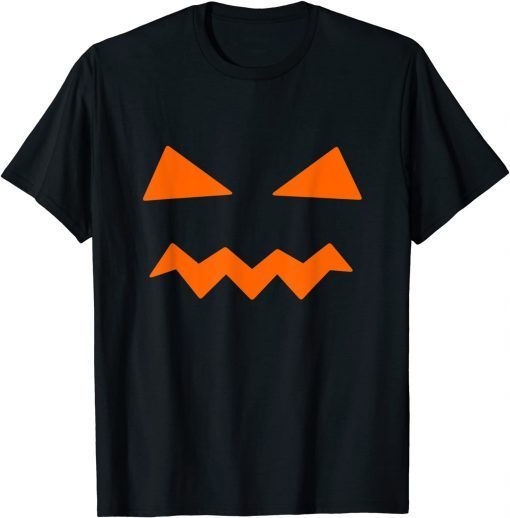 Halloween Costume Jack O' Lantern Pumpkin Face Women Men T-Shirt