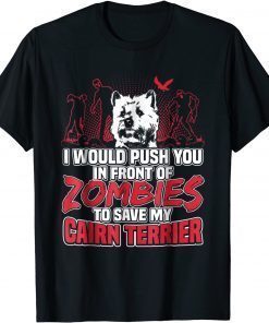 Cairn Terrier and Zombies Halloween Tee Shirt