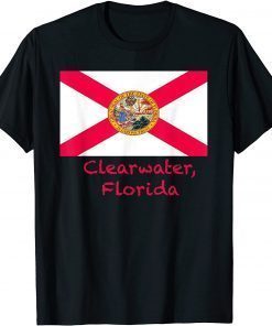 Classic Clearwater Florida Flag Souvenir T-Shirt