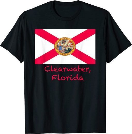 Classic Clearwater Florida Flag Souvenir T-Shirt