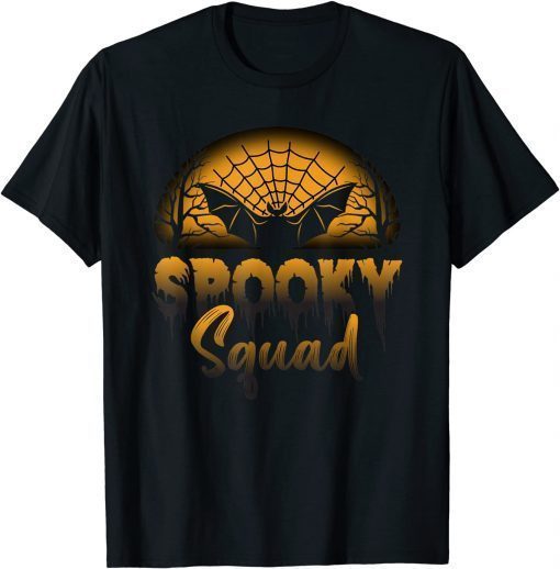 Funny Retro Halloween Costume Scary Spooky Horror Spooky Squad T-Shirt