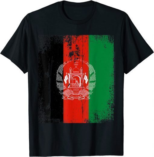2021 Vintage Afghanistan Afghan Flag Afghanistan Support T-Shirt