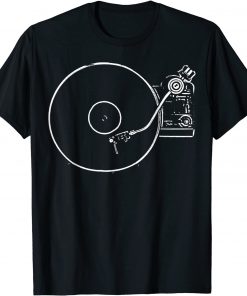 Vinyl Record Player Sketch Drawing T-Shirt