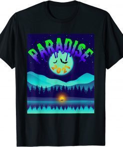 Paradise Haunted Halloween Full Moon Spooky Trees Art Custom Unisex T-Shirt