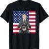 2021 President Trump Motorcycle With American Flag Patriotic T-Shirt
