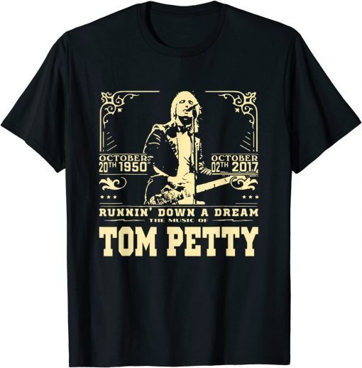 2021 Vintage Tom Arts Petty's Country Music For Men Women T-Shirt