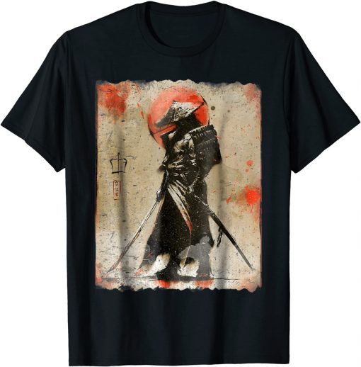 Samurai T-Shirt Japanese Retro Art Print Shirt Bushido Classic T-Shirt