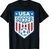 2021 USA Soccer Team Support the Team Shirt USA Flag Football T-Shirt