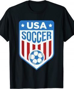 2021 USA Soccer Team Support the Team Shirt USA Flag Football T-Shirt