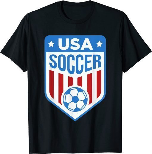 2021 USA Soccer Team Support the Team Shirt USA Flag Football T-Shirt