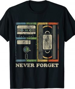 T-Shirt Never Forget Retro Vintage Cool 80s 90s Funny Geeky Nerdy