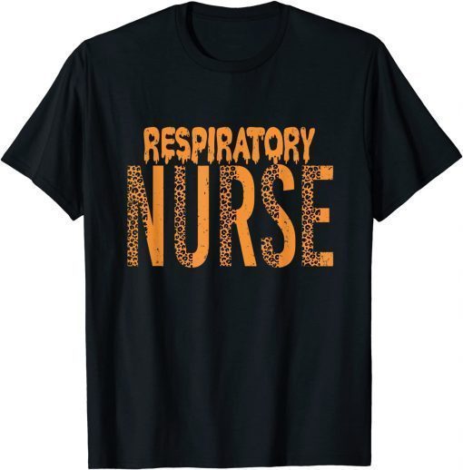 2021 Respiratory Therapist Nurse Halloween Costume Leopard RT T-Shirt