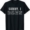 2021 Sorry I-DGAF Funny Hidden Message Guitar Chords For Lover Tee Shirt