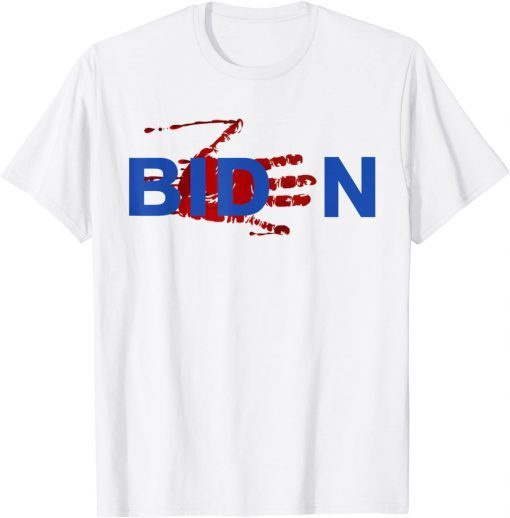 Biden Bloody Skeleton Hand Halloween Funny Halloween Costume Gift T-Shirt