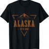 2021 Vintage Denali Mountain Alaska The Last Frontier Logo T-Shirt