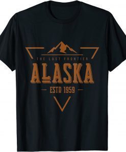 2021 Vintage Denali Mountain Alaska The Last Frontier Logo T-Shirt