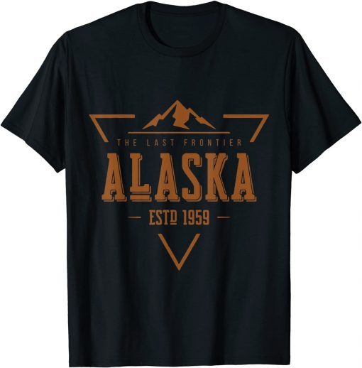2021 Vintage Denali Mountain Alaska The Last Frontier Logo T-Shirt