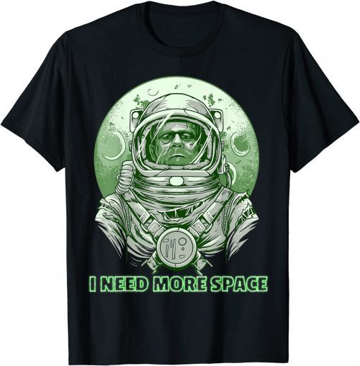 Official Frankenstein Astronaut I Need More Space Scary Halloween T-Shirt