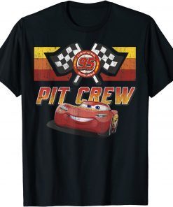 Disney Pixar Cars McQueen Pit Crew Red Distressed Gift T-Shirt