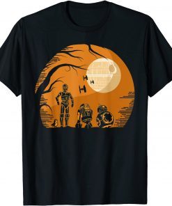 Star Wars Droids Halloween Orange Hue Death Star Portrait Official T-Shirt