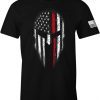 Thin Red Line USA Flag Firefighter Spartan Men's T Shirt