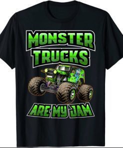 Vintage Monster Truck are My Jam, Truck Boys Birthday T-Shirt