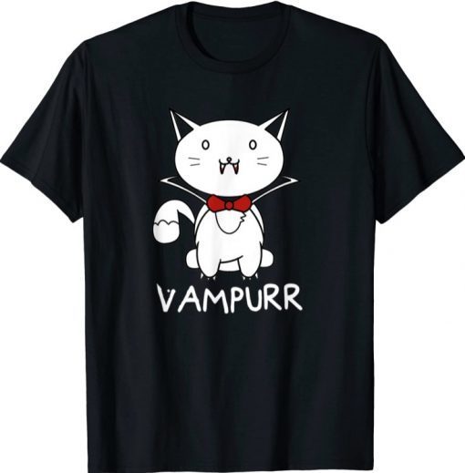 Vampurr Cute Cartoon Vampire Cat Shirt